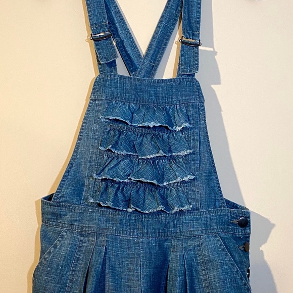 Nanette Lepore Jean Overall Culottes Sz 2 NWOT